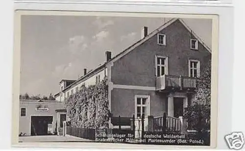 28013 Ak Grafenbrücker Mühle bei Marienwerder um 1940