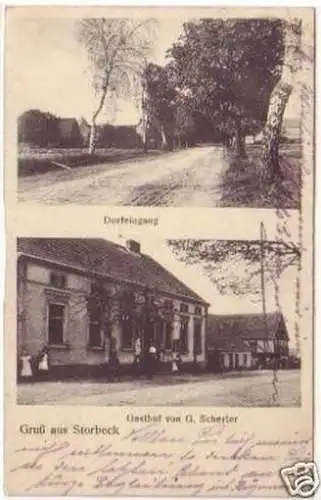 05293 Mehrbild Ak Gruß aus Storbeck Gasthof usw. 1920