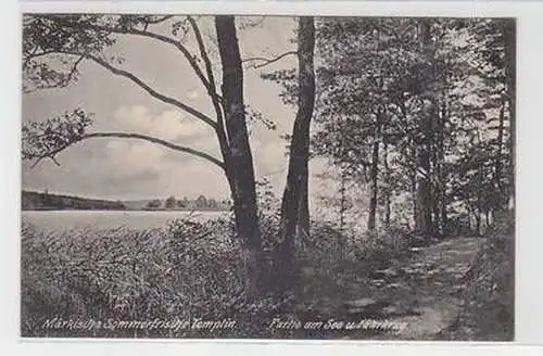 57852 Ak Märkische Sommerfrische Templin Partie am See und Fährkrug 1912