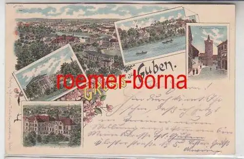 83506 Ak Lithografie Gruss aus Guben 1898