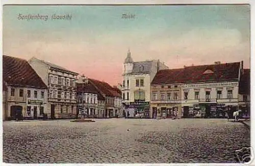 07202 Ak Senftenberg Niederlausitz Markt um 1910