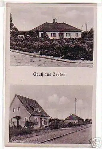 10322 Ak Gruß aus Zeesen Bahnhof um 1940