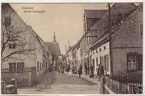 07263 Ak Ortrand große Kirchgasse um 1910