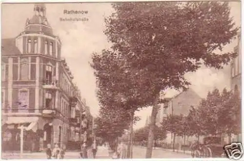 23389 Ak Rathenow Bahnhofstrasse um 1917