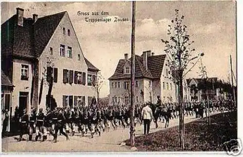 27425 Ak Gruss aus dem Truppenlager Zossen 1914