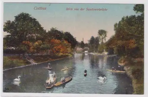 99035 Feldpost Ak Cottbus Blick von der Sandowerbrücke 1915