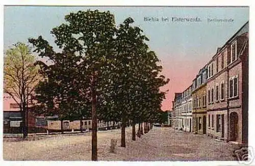 10888 Ak Biehla bei Elsterwerda Berlinerstraße um 1920