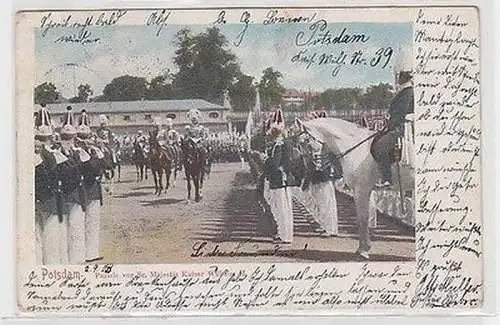 64163 Ak Potsdam Parade vor seiner Majestät Kaiser Wilhelm II 1903