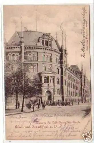 19507 Ak Gruß aus Frankfurt oder Kaserne 1901