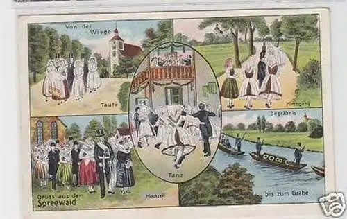 24387 Mehrbild-Ak Gruss aus dem Spreewald um 1910