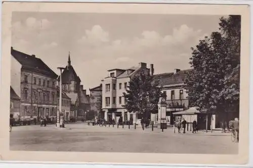 75662 Ak Guben Niederlausitz Blick in die Wilhelm Pieck Strasse 1955