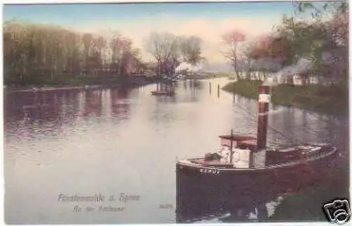 28420 Ak Fürstenwalde Spree an der Schleuse um 1910