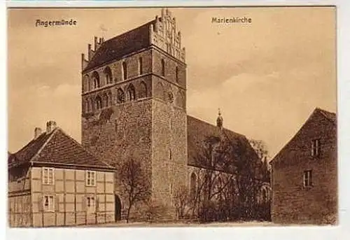 36666 Ak Angermünde Marienkirche um 1930