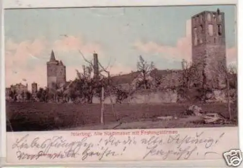 34440 Ak Jüterbog Alte Stadtmauer + Festungstürme 1905