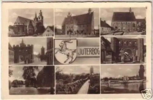 09163 Mehrbild Ak Jüterbog Badeanstalt usw. 1956