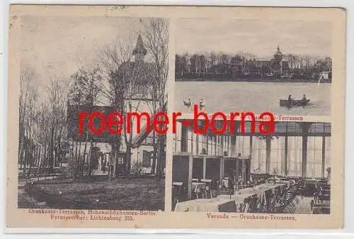 81046 Mehrbild Ak Hohenschönhausen-Berlin Orankesee-Terrassen 1924