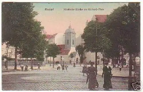 10320 Ak Rixdorf Böhmische Kirche am Richard Platz 1909