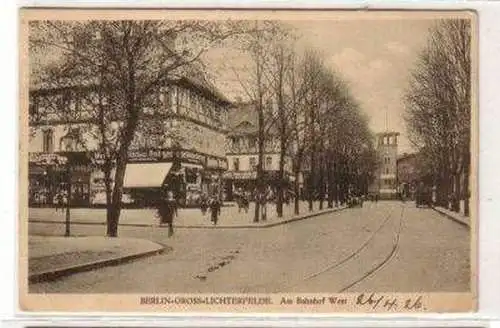 49238 Ak Berlin-Gross-Lichtenfelde Am Bahnhof West 1926