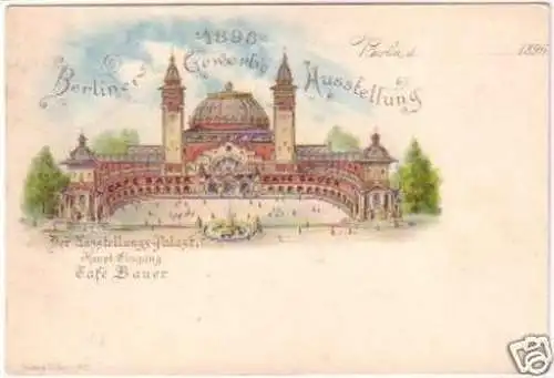 11185 Ak Lithographie Berliner Gewerbe Ausstellung 1896