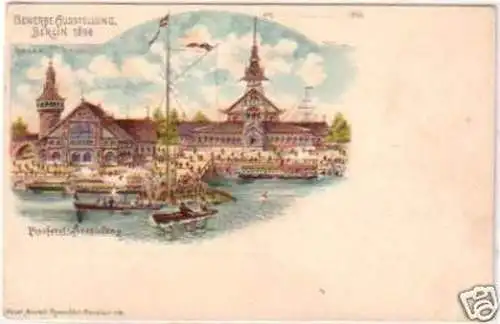 21028 Ak Lithographie Berliner Gewerbe Ausstellung 1896