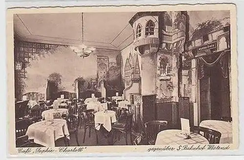 62701 Ak Berlin Charlottenburg Café & Konditorei "Sophie Charlott" um 1930