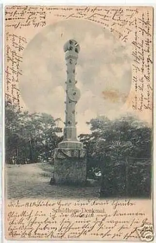 07601 Ak Schildhorn Denkmal bei Berlin 1900