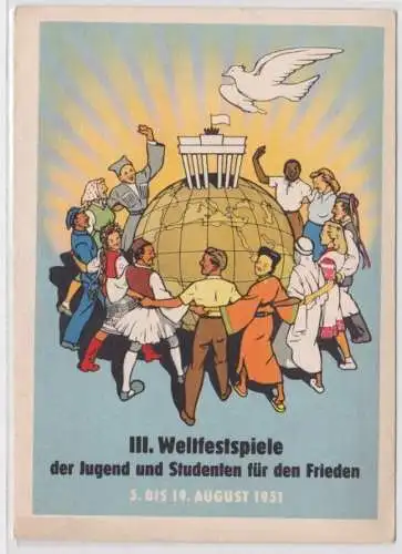 93562 Ak III. Welfestspiele der Jugend und Studenten für den Frieden Berlin 1951