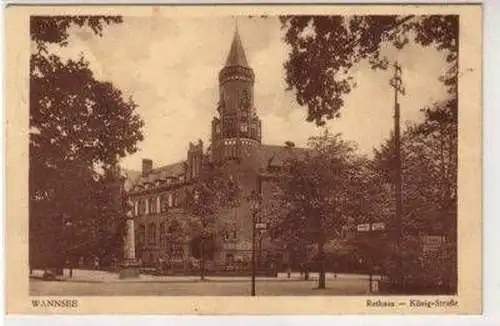 22012 Ak Wannsee Rathaus Königstrasse 1932