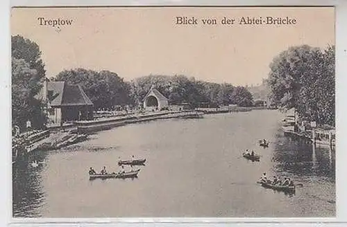 63575 Ak Treptow Blick von der Abtei-Brücke 1920