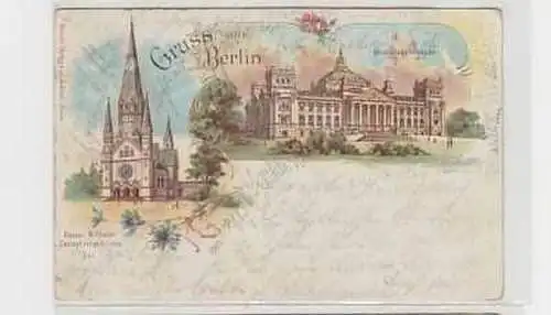 37987 Ak Lithographie Gruss aus Berlin 1897