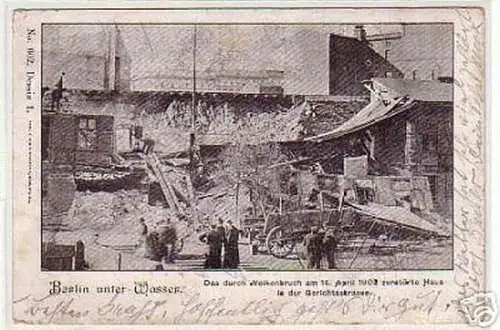 10528 Ak Berlin unter Wasser Gerichtsstrasse 1902