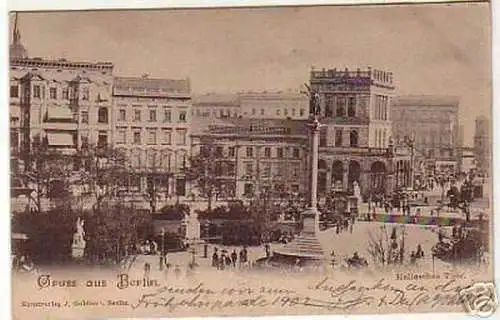 04357 Ak Gruss aus Berlin Hallesches Tor um 1905