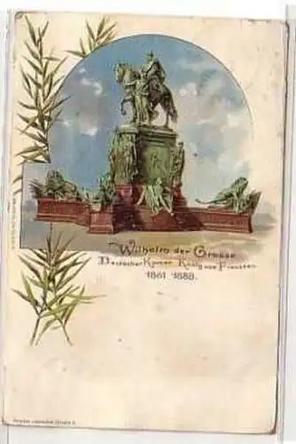 40369 Ak Lithographie Berlin Denkmal Wilhelm der Große