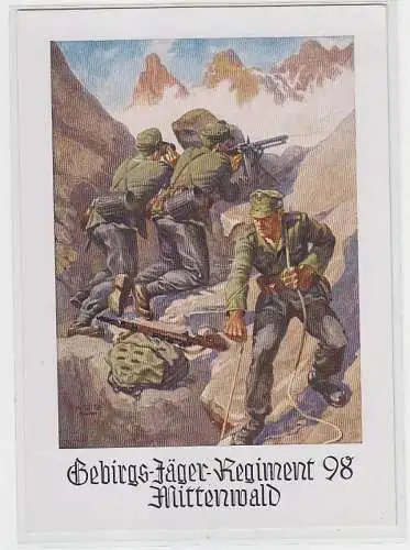 67270 Propaganda Ak Gebirgs Jäger Regiment 98 Mittenwald um 1940