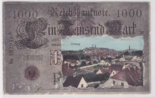 18969 Banknoten Ak Freising Totalansicht 1908