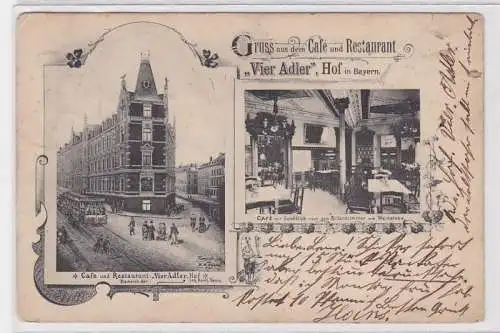 85479 Mehrbild Ak Gruß aus dem Restaurant 'Vier Adler' Hof in Bayern 1904