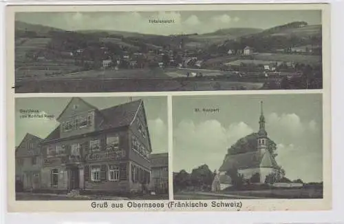 93027 Mehrbild Ak Gruß aus Obernsees (fränkische Schweiz) Gasthaus 1937