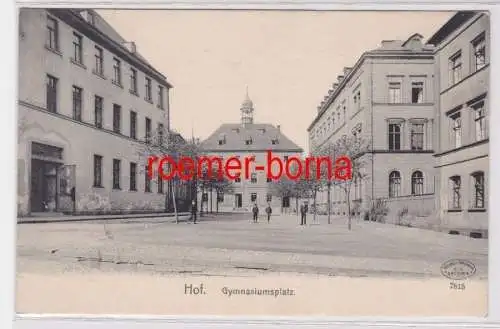 82498 Ak Hof in Bayern Gymnasiumsplatz 1911