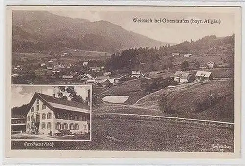 28320 Ak Weissach bei Oberstaufen (bayr. Allgäu) Gasthaus Koch um 1920