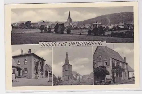 75482 AK Gruss aus Unternbibert - Panorama mit Kirche um 1930