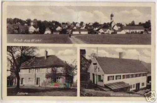 15463 Ak Gruß aus Winkl Bäckerei, Schule, Totalan. 1944