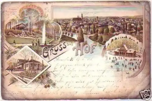 26082 Ak Litho Gruss aus Hof Theresienstein 1900