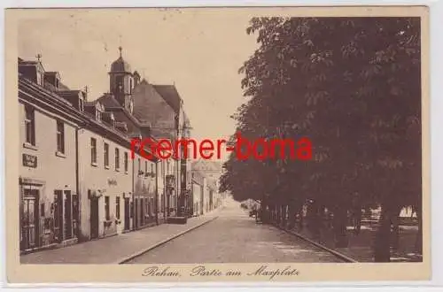 84142 Ak Rehau Partie am Maxplatz mit Apotheke und Glaserei 1937