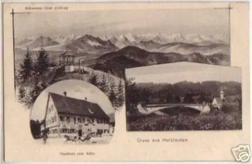 12189 Ak Gruß aus Holzleuten Gasthaus zum Adler 1906