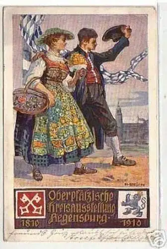 10809 Ak Oberpfälz. Kreisausstellung Regensburg 1910