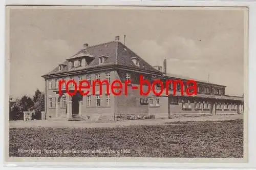 71566 Ak Münchberg Turnhalle des Turnvereins Münchberg 1862, 1931