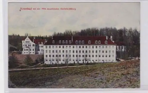 75772 AK Krumbad mit der 1906 neuerbauten Adelheidsburg 1907