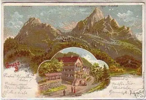 01011 Ak Lithographie Gruss aus Birkenstein 1899