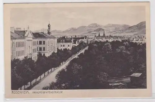 87195 Ak Rosenheim Prinzregentenstrasse um 1920