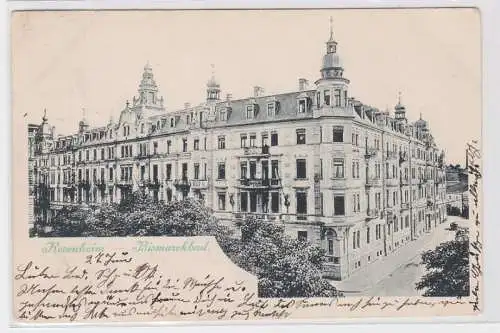 72724 AK Rosenheim - Bismarckbad mit fürstlicher Fassade 1904